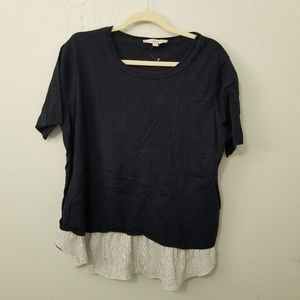 LOFT | Navy Sweater Short Sleeved Top